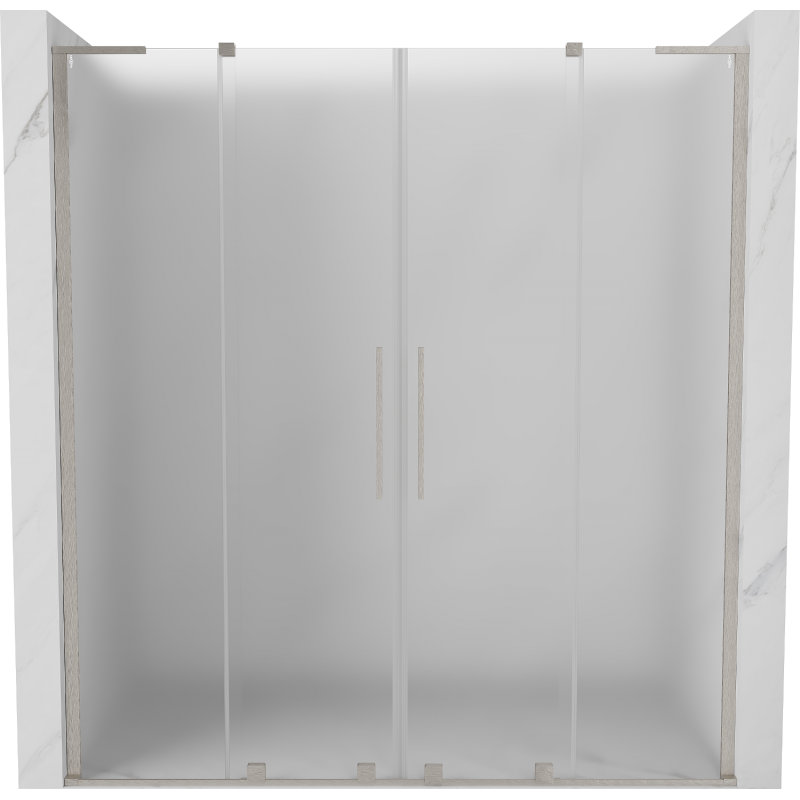 Mexen Velar L Duo portes de douche coulissantes 170 cm, dépoli, nickel brossé - 871-170-003-32-97