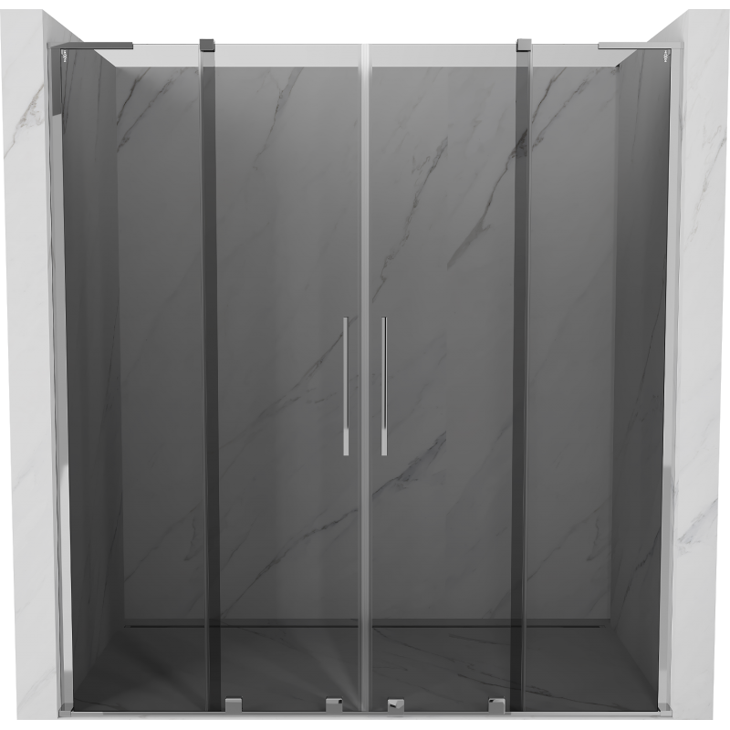 Mexen Velar L Duo porte de douche coulissantes 200 cm, graphite, chrome - 871-200-003-42-01