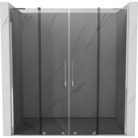 Mexen Velar L Duo porte de douche coulissantes 200 cm, graphite, chrome - 871-200-003-42-01