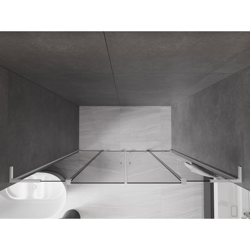 Mexen Velar L Duo portes de douche coulissantes 170 cm, graphite, chrome - 871-170-003-42-01