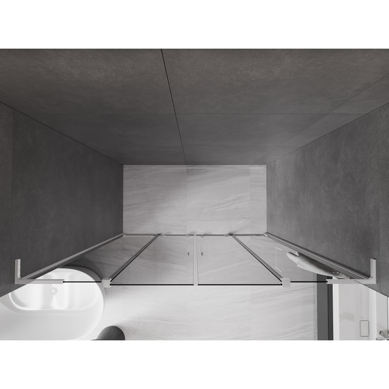 Mexen Velar L Duo porte de douche coulissantes 180 cm, graphite, chrome - 871-180-003-42-01