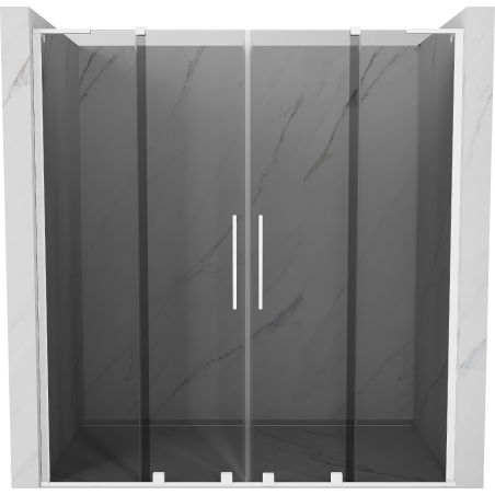 Mexen Velar L Duo portes de douche coulissantes 170 cm, graphite, blanc - 871-170-003-42-20