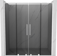Mexen Velar L Duo portes de douche coulissantes 180 cm, graphite, blanc - 871-180-003-42-20