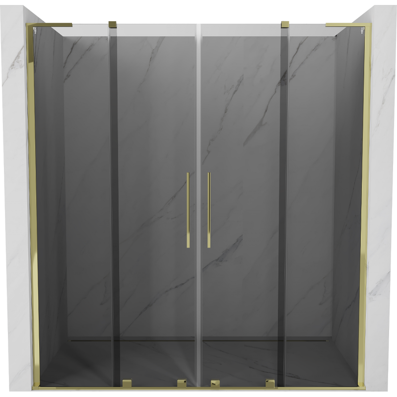 Mexen Velar L Duo porte de douche coulissante 170 cm, graphite, doré - 871-170-003-42-50