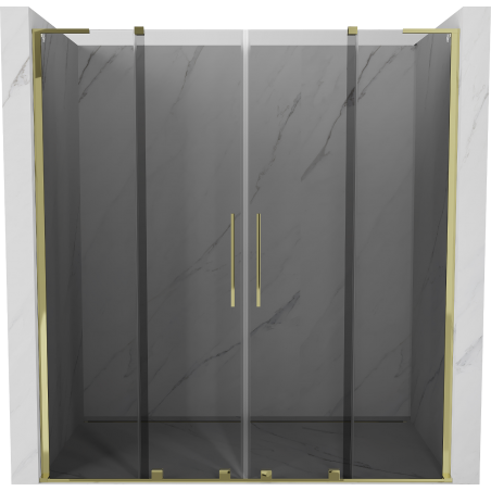 Mexen Velar L Duo porte de douche coulissante 170 cm, graphite, doré - 871-170-003-42-50