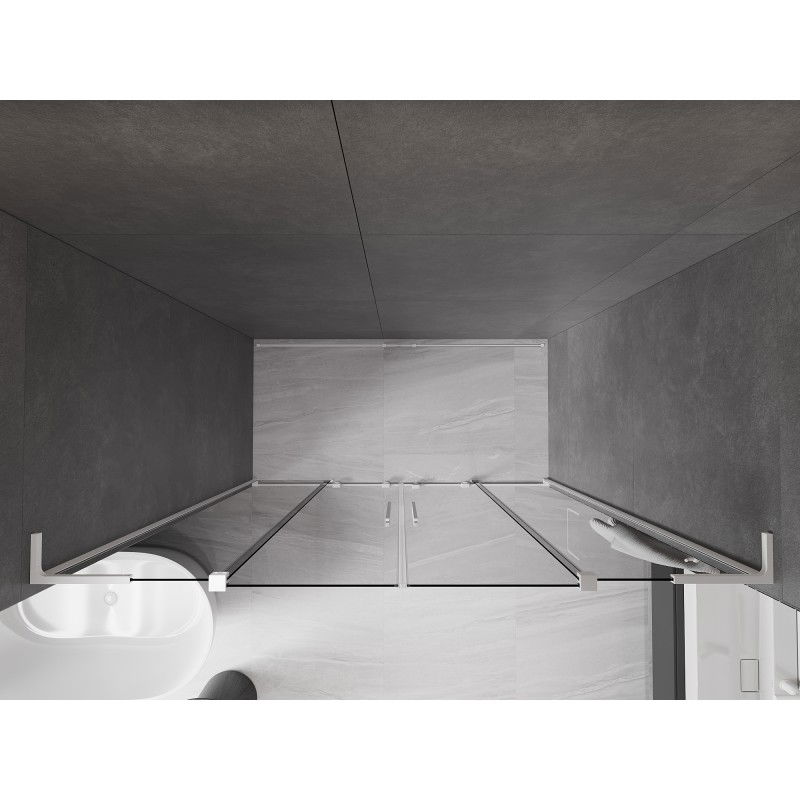 Mexen Velar L Duo porte de douche coulissante 170 cm, graphite, blanc - 871-170-003-42-20