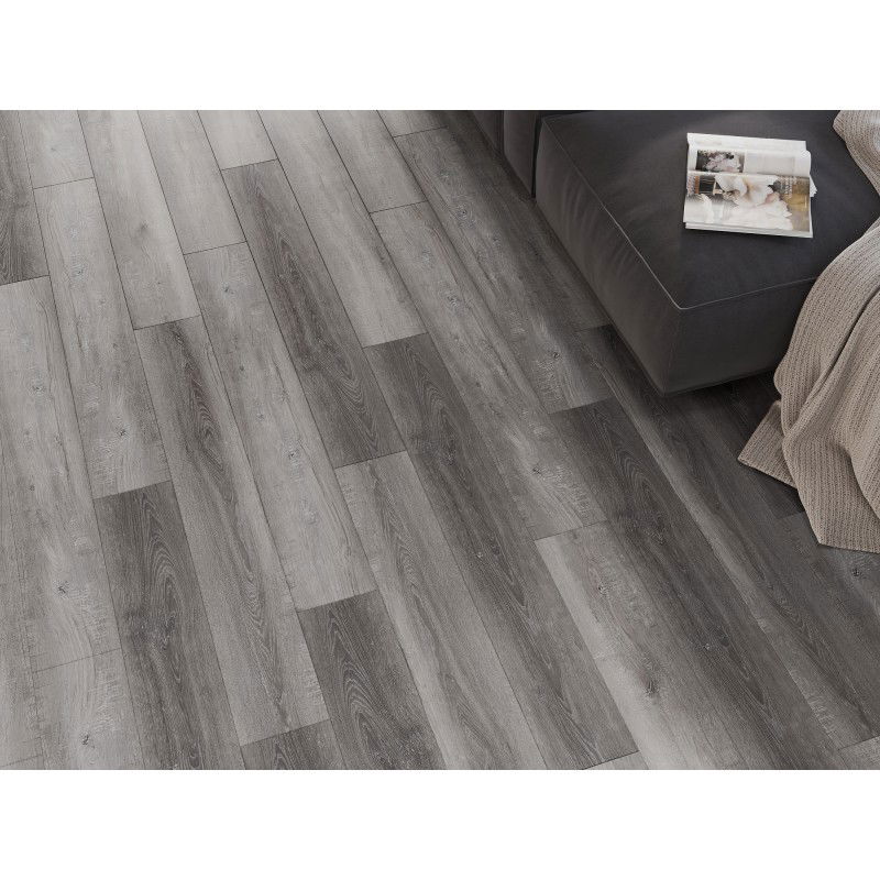 Mexen El Monte échantillon de panneaux vinyles 1240 x 182 mm SPC 6,5 mm, sous-couche IXPE 1,5 mm, 4 V-Joint, Chêne - F1011-S