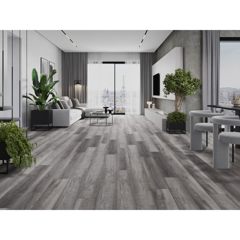Mexen El Monte échantillon de panneaux vinyles SPC 6,5 mm, sous-couche IXPE 1,5 mm, 4 V-Joint, Chêne - F1011-S