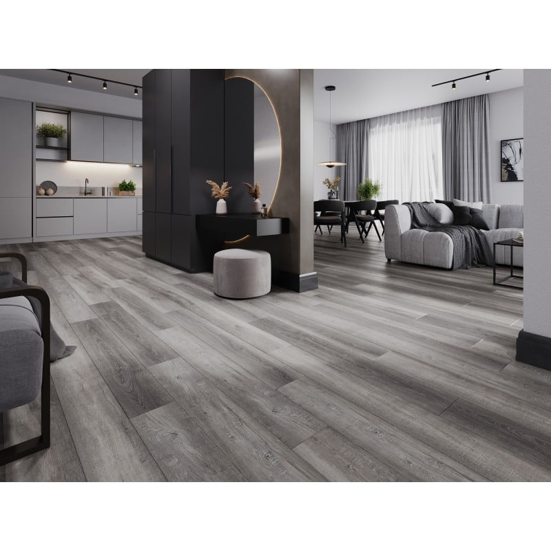 Mexen El Monte échantillon de panneaux vinyles SPC 6,5 mm, sous-couche IXPE 1,5 mm, 4 V-Joint, Chêne - F1011-S