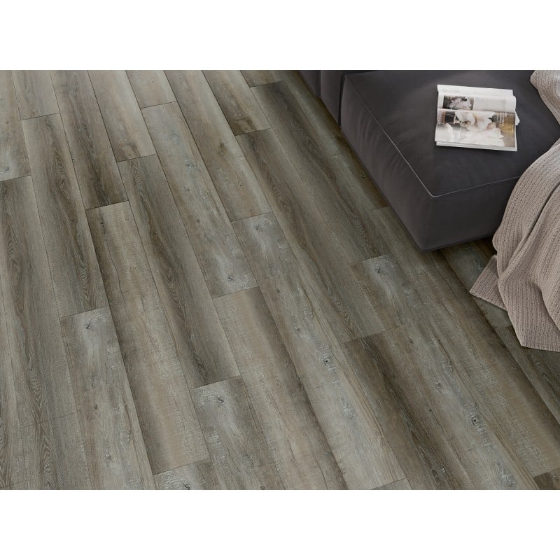 Mexen Aspen échantillon de panneaux vinyles SPC 6,5 mm, sous-couche IXPE 1,5 mm, 4 V-Fuge, Chêne - F1012-S