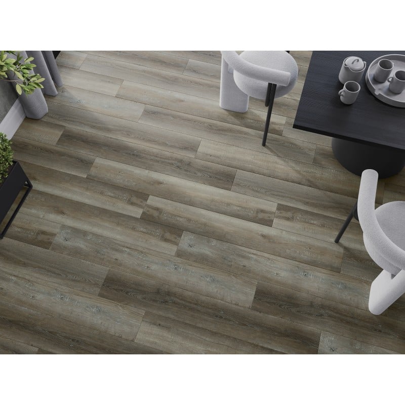 Mexen Aspen échantillon de panneaux vinyles SPC 6,5 mm, sous-couche IXPE 1,5 mm, 4 V-Fuge, Chêne - F1012-S