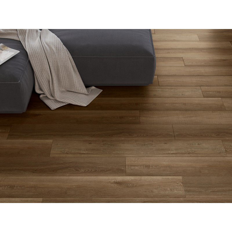 Mexen Queen Creek échantillon de panneaux vinyles 1240 x 182 mm SPC 6,5 mm, sous-couche IXPE 1,5 mm, 4 V-Fugue, Chêne