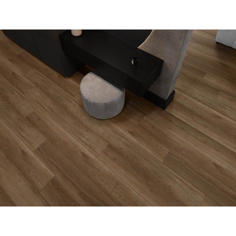 Mexen Queen Creek échantillon de panneaux en vinyle SPC 6,5 mm, sous-couche IXPE 1,5 mm, 4 V-Fugues, Chêne - F1013-S