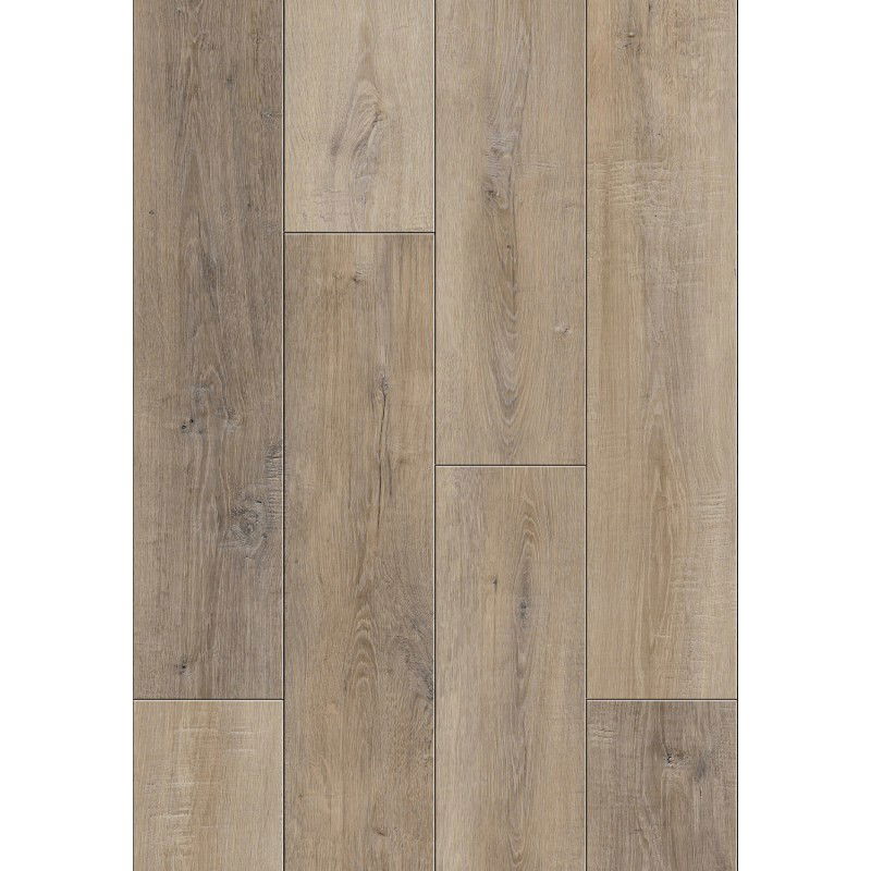 Mexen Casa Grande échantillon de panneaux vinyles 1240 x 182 mm SPC 6,5 mm, sous-couche IXPE 1,5 mm, 4 V-Fuga, Chêne - F1014-S