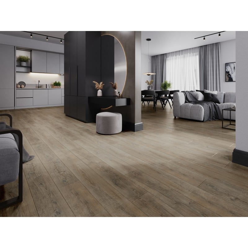 Mexen Casa Grande échantillon de panneaux vinyles SPC 6,5 mm, sous-couche IXPE 1,5 mm, 4 V-Joint, Chêne - F1014-S