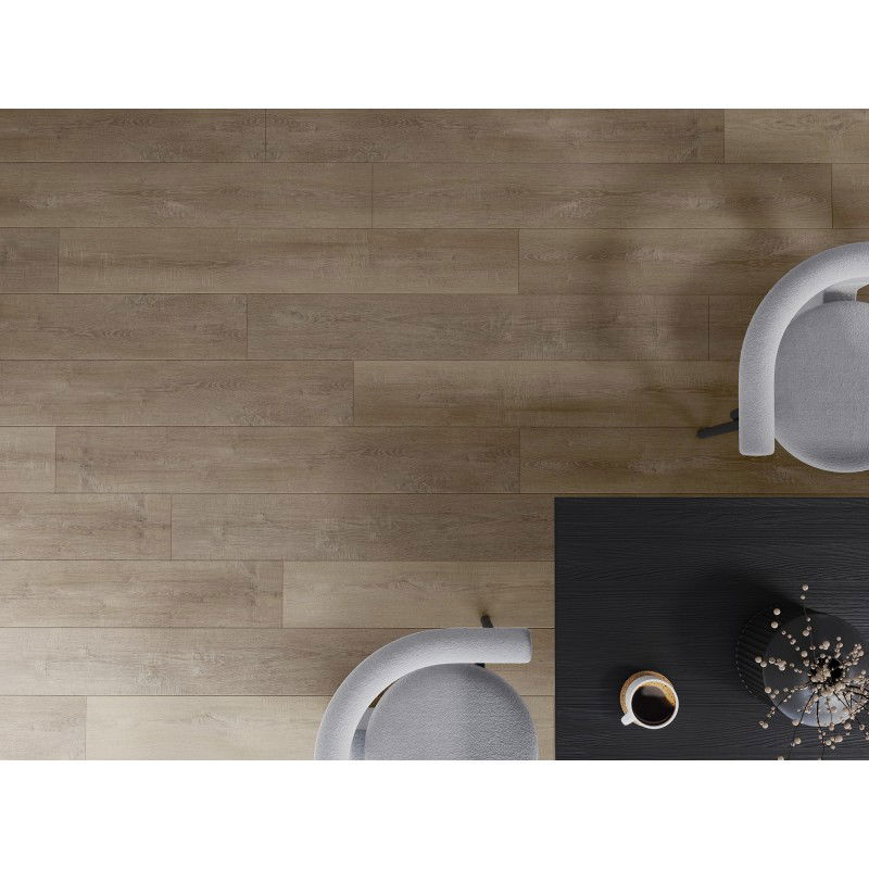 Mexen Windsor échantillon de panneaux vinyles 1240 x 182 mm SPC 6,5 mm, sous-couche IXPE 1,5 mm, 4 V-Fuge, Chêne - F1016-S