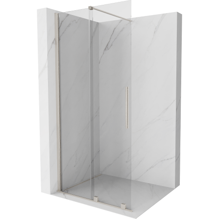 Mexen Velar paroi de douche coulissante Walk-in 120 x 200 cm, transparent 8 mm, nickel brossé - 871-120-000-03-97