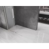 Mexen Velar paroi de douche coulissante Walk-in 100 x 200 cm, givrée 8 mm, nickel brossé - 871-100-000-33-97