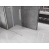 Mexen Velar paroi de douche coulissante Walk-in 100 x 200 cm, givrée 8 mm, nickel brossé - 871-100-000-33-97
