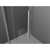 Mexen Velar paroi de douche coulissante Walk-in 110 x 200 cm, givrée 8 mm, nickel brossé - 871-110-000-33-97