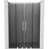 Porte de douche coulissante Mexen Velar Duo 140 cm, graphite, blanc - 871-140-000-42-20
