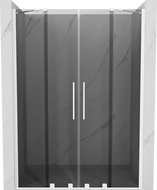 Mexen Velar Duo porte de douche coulissante 140 cm, graphite, blanc - 871-140-000-42-20