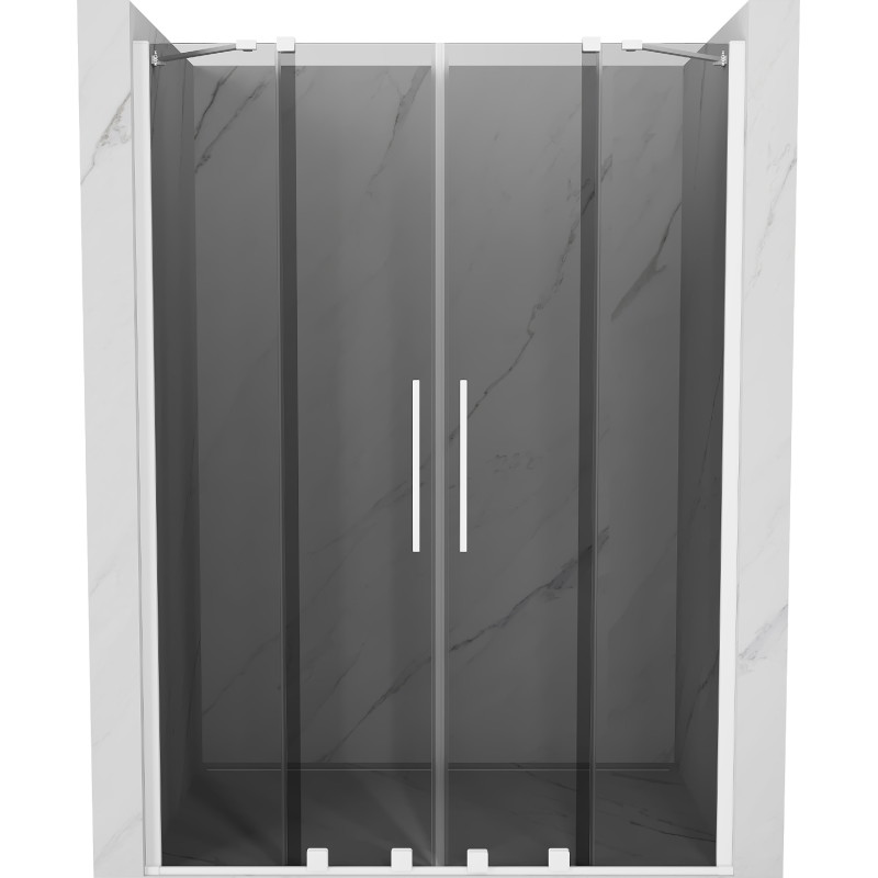 Mexen Velar Duo porte de douche coulissante 150 cm, graphite, blanc - 871-150-000-42-20