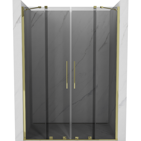 Mexen Velar Duo porte de douche coulissante 140 cm, graphite, or - 871-140-000-42-50