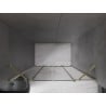 Mexen Velar Duo portes de douche coulissantes 160 cm, graphite, or - 871-160-000-42-50
