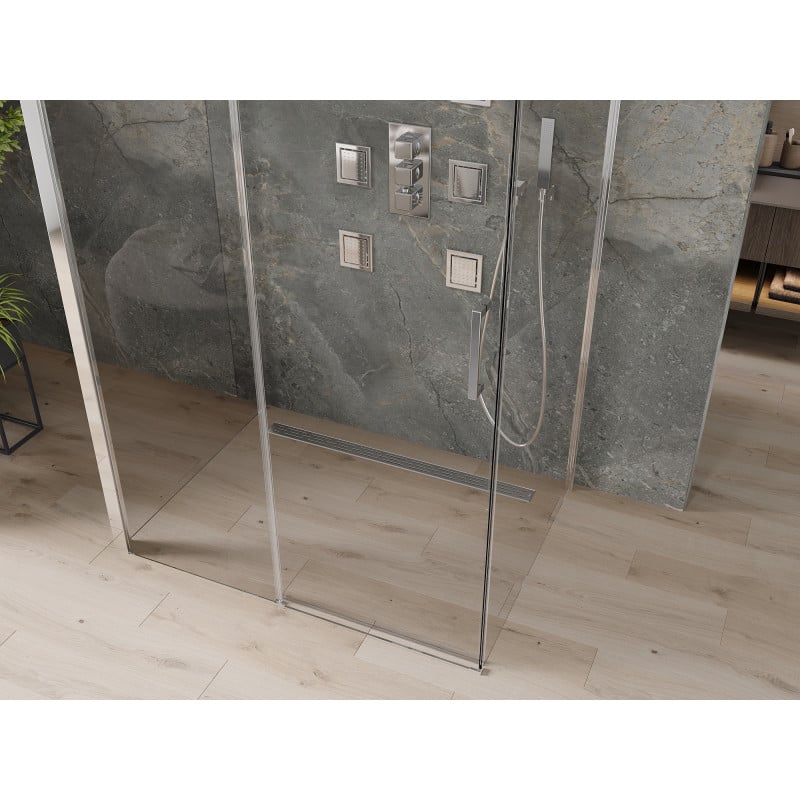 Mexen Omega-3S cabine de douche à 3 parois, coulissante 110 x 100 cm, transparent, chromé - 825-110-100-01-00-3S