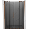 Mexen Velar Duo porte de douche coulissante 140 cm, graphite, or rose - 871-140-000-42-60