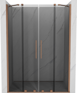 Mexen Velar Duo porte de douche coulissantes 140 cm, graphite, cuivre brossé - 871-140-000-42-65