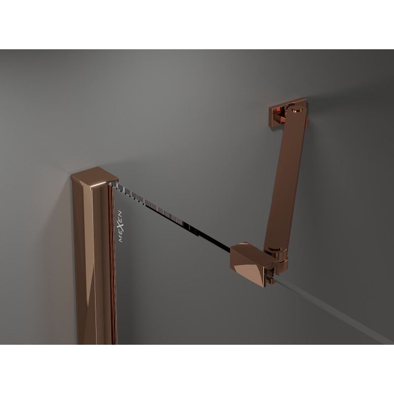 Mexen Velar Duo porte de douche coulissante 160 cm, graphite, or rose - 871-160-000-42-60