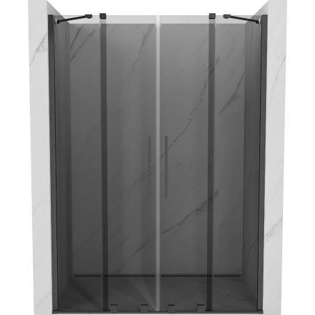 Mexen Velar Duo porte de douche coulissante 140 cm, graphite, gris canon brossé - 871-140-000-42-66