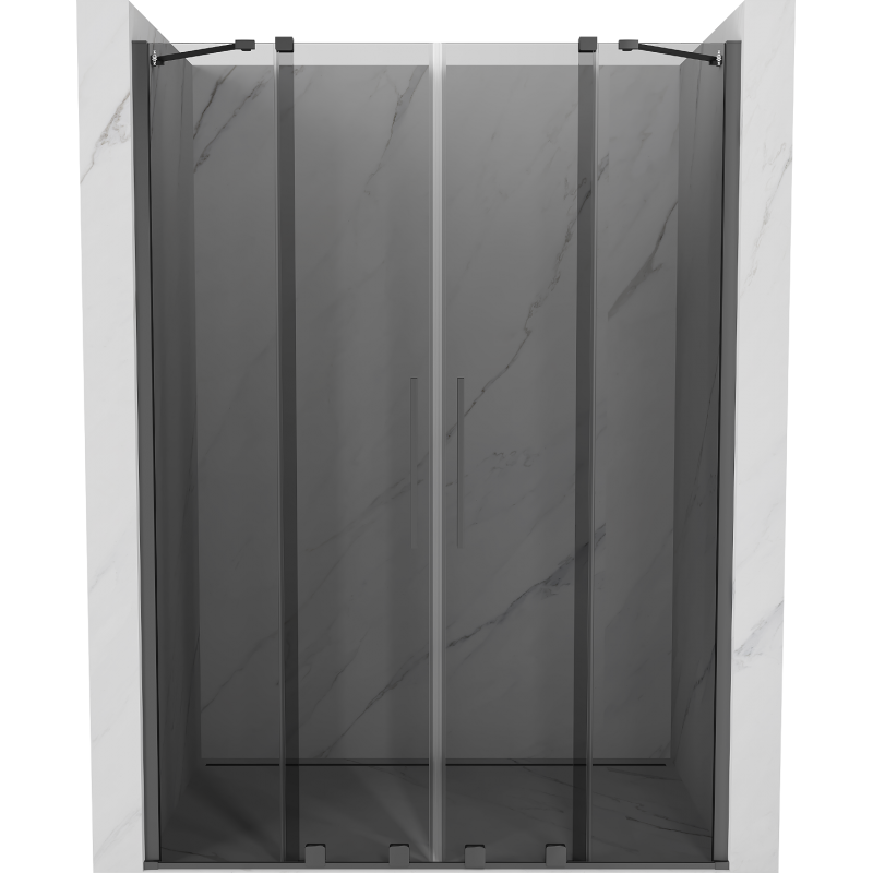 Mexen Velar Duo porte de douche coulissante 140 cm, graphite, gun metal - 871-140-000-42-95