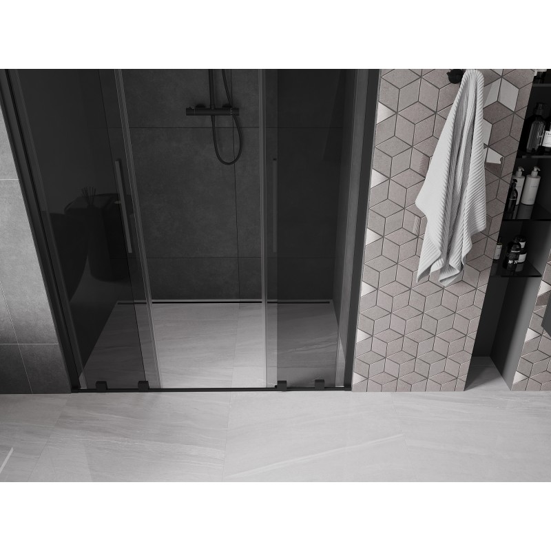 Mexen Velar Duo porte de douche coulissantes 160 cm, graphite, noir - 871-160-000-42-70