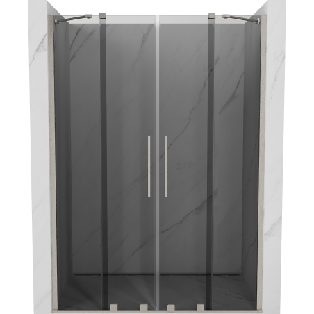 Mexen Velar Duo portes de douche coulissantes 150 cm, graphite, nickel brossé - 871-150-000-42-97