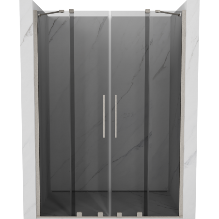 Mexen Velar Duo porte de douche coulissantes 160 cm, graphite, nickel brossé - 871-160-000-42-97