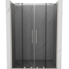 Mexen Velar Duo portes de douche coulissantes 160 cm, graphite, nickel brossé - 871-160-000-42-97