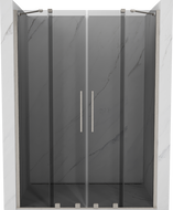Mexen Velar Duo portes de douche coulissantes 160 cm, graphite, nickel brossé - 871-160-000-42-97