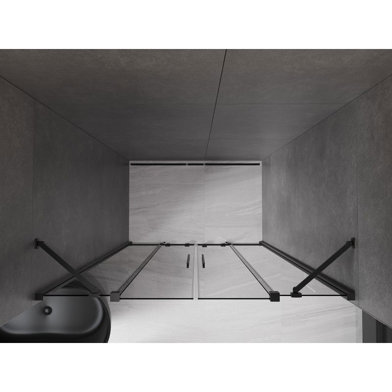 Mexen Velar Duo porte de douche coulissante 150 cm, graphite, noir - 871-150-000-42-70