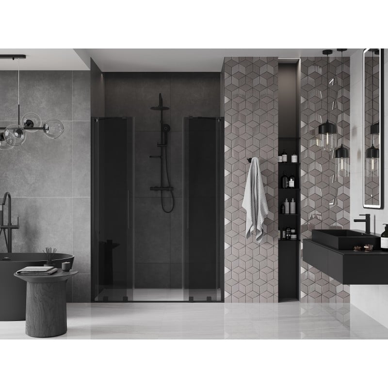 Mexen Velar Duo porte de douche coulissantes 160 cm, graphite, noir - 871-160-000-42-70