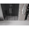 Mexen Velar Duo portes de douche coulissantes 160 cm, graphite, nickel brossé - 871-160-000-42-97