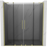 Mexen Velar L Duo portes de douche coulissantes 180 cm, graphite, or brossé - 871-180-003-42-55