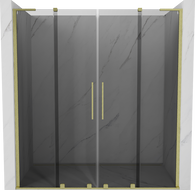 Mexen Velar L Duo portes de douche coulissantes 180 cm, graphite, or brossé - 871-180-003-42-55