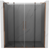 Mexen Velar L Duo porte de douche coulissante 200 cm, graphite, or rose - 871-200-003-42-60