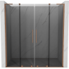 Mexen Velar L Duo porte de douche coulissante 180 cm, graphite, cuivre brossé - 871-180-003-42-65