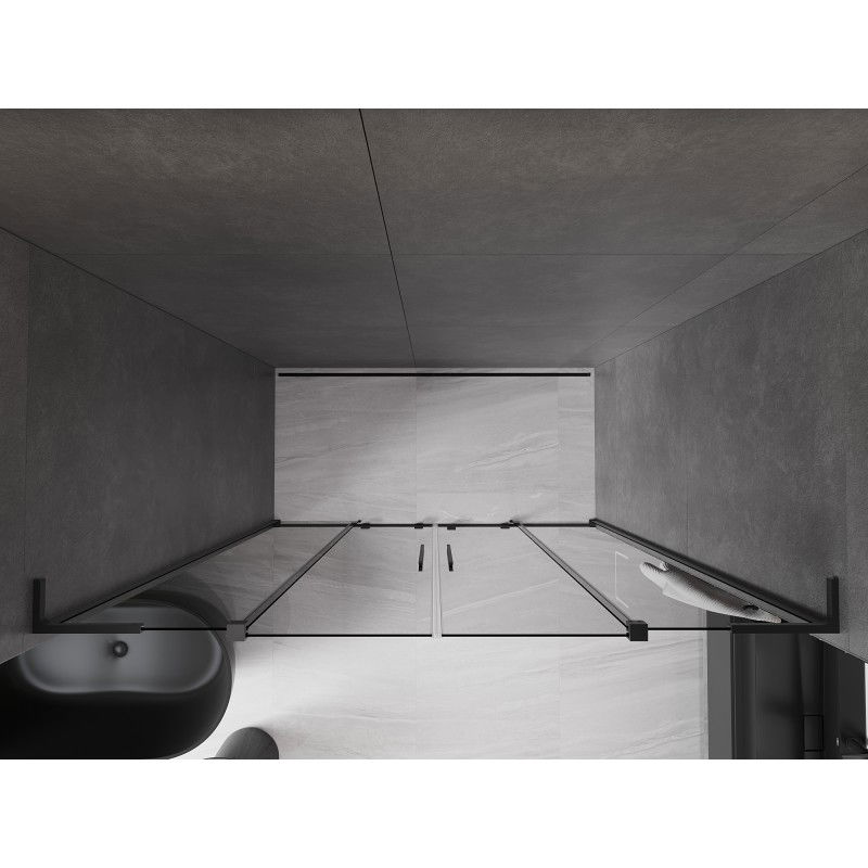 Mexen Velar L Duo porte de douche coulissante 200 cm, graphite, noir - 871-200-003-42-70