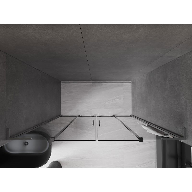 Mexen Velar L Duo portes de douche coulissantes 180 cm, graphite, gun metal - 871-180-003-42-95