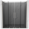 Mexen Velar L Duo portes de douche coulissantes 200 cm, graphite, nickel brossé - 871-200-003-42-97